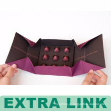 Caixa de empacotamento roxa do empacotamento de alimento dos doces de chocolate da laminação do produto comestível de papel de arte